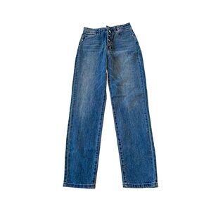 Abound High Rise Straight Jeans Womens Size 23 Blue Sustainable Stretch Denim